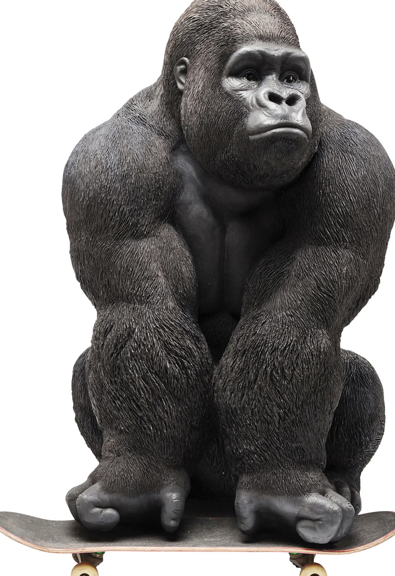 Sale KARE Design Dekoracja stojąca Gorilla Front 90x107 cm czarna - KARE