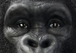 Sale KARE Design Dekoracja stojąca Gorilla Front 90x107 cm czarna - KARE