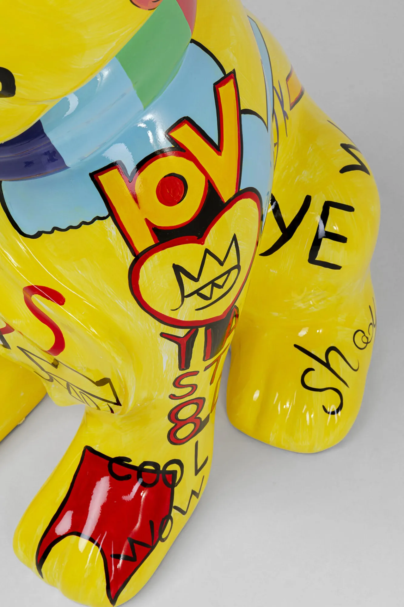 New KARE Design Dekoracja stojąca Graffiti Dog żółta 122cm - KARE