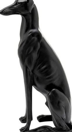 Fashion KARE Design Dekoracja stojąca Greyhound Bruno 44x80 cm czarna matowa - KARE