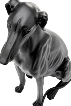 Fashion KARE Design Dekoracja stojąca Greyhound Bruno 44x80 cm czarna matowa - KARE