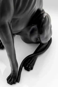 Fashion KARE Design Dekoracja stojąca Greyhound Bruno 44x80 cm czarna matowa - KARE