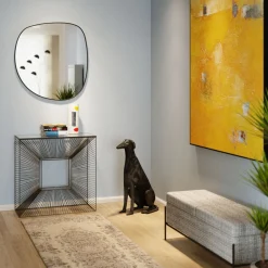 Fashion KARE Design Dekoracja stojąca Greyhound Bruno 44x80 cm czarna matowa - KARE