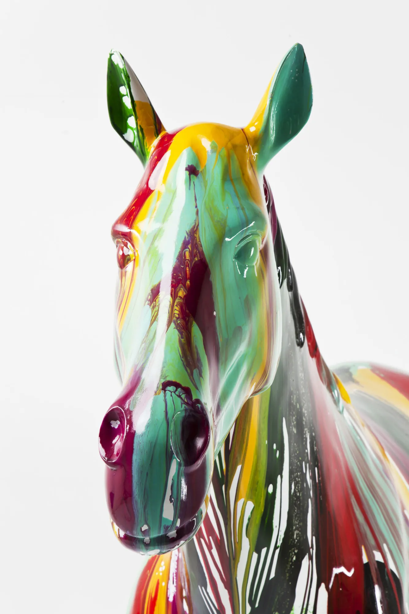 Sale KARE Design Dekoracja stojąca Horse 216x164 cm kolorowa - KARE