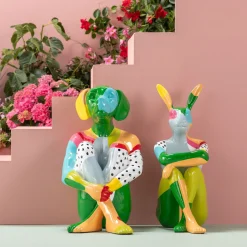 Sale KARE Design Dekoracja stojąca kolorowa do salonu pies 80 cm - KARE