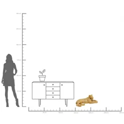 Online KARE Design Dekoracja stojąca Lion 113x40 cm złota - KARE
