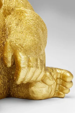 Discount KARE Design Dekoracja stojąca Monkey Gorilla Side XL 60x76 cm złota - KARE