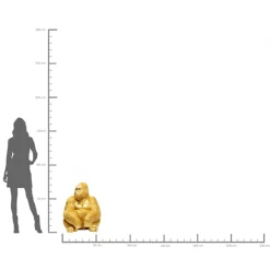 Discount KARE Design Dekoracja stojąca Monkey Gorilla Side XL 60x76 cm złota - KARE