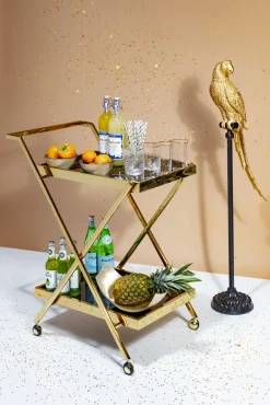 Sale KARE Design Dekoracja stojąca Parrot 23x120 cm złota - KARE