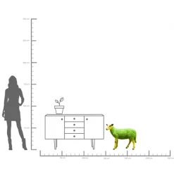 Sale KARE Design Dekoracja stojąca Sheep 49x60 cm zielona - KARE