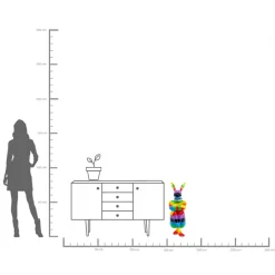 Best KARE Design Dekoracja stojąca Sitting Rabbit Rainbow 60x80 cm kolorowa - KARE