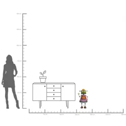 Fashion KARE Design Dekoracja stojąca stalowa postarzana robot Gabby 62 cm - KARE