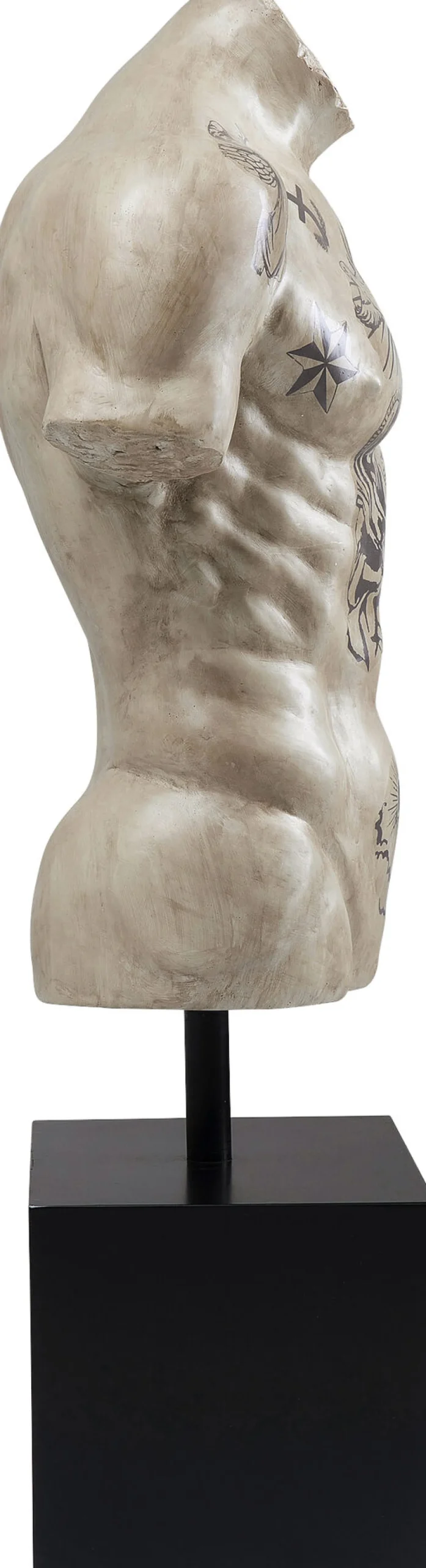 Sale KARE Design Dekoracja stojąca Torso Tattoo 63x125 cm - KARE