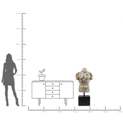 Sale KARE Design Dekoracja stojąca Torso Tattoo 63x125 cm - KARE