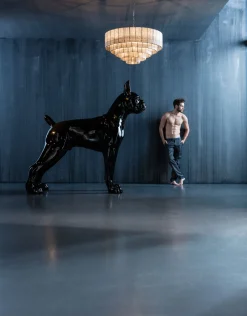 Hot KARE Design Dekoracja stojąca Toto Red 190x180 cm czarna - KARE