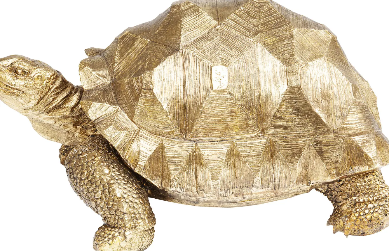 Outlet KARE Design Dekoracja stojąca Turtle 60x32 cm złota - KARE