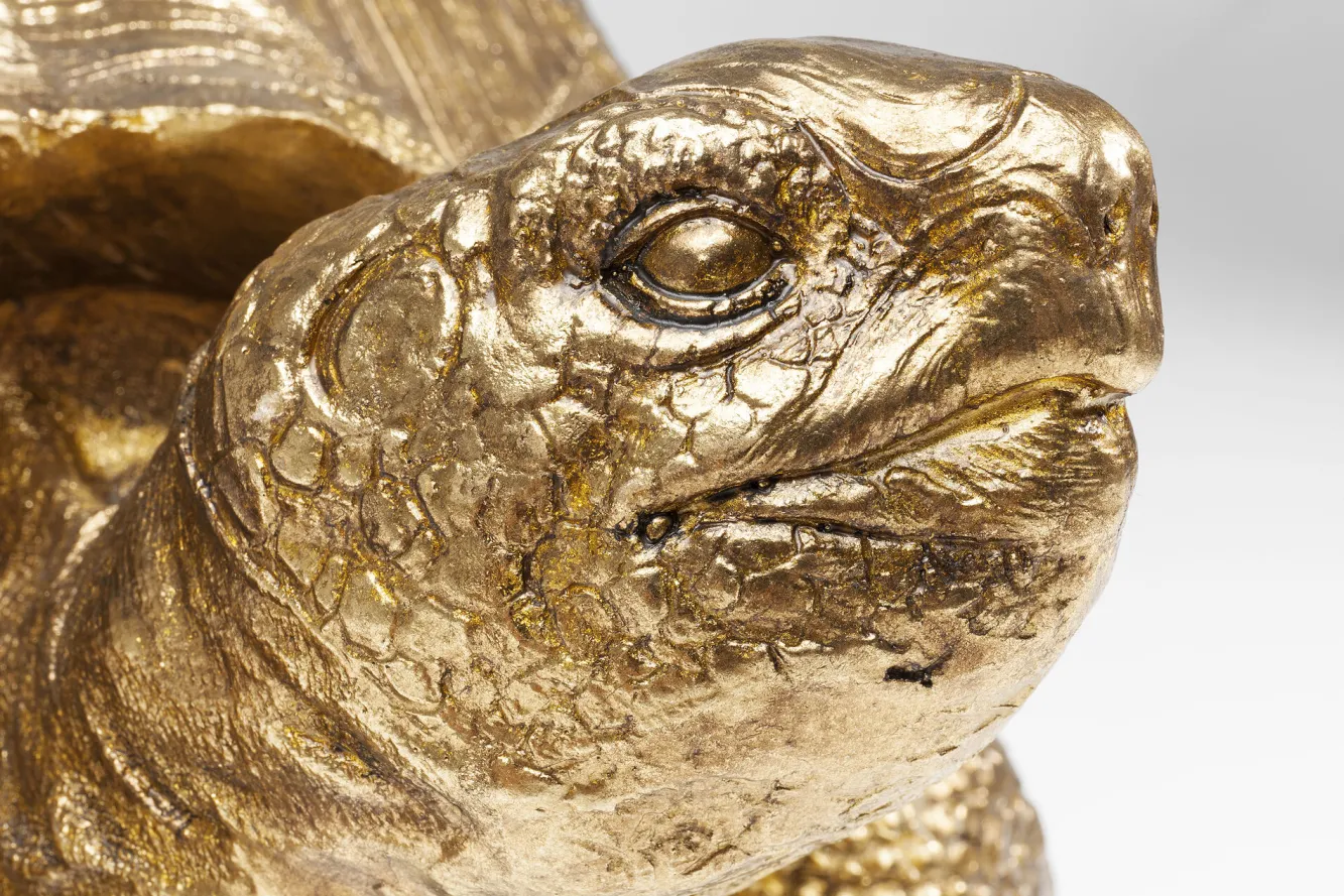 Outlet KARE Design Dekoracja stojąca Turtle 60x32 cm złota - KARE