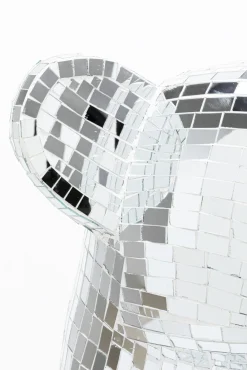 Discount KARE Design Dekoracja stojąca Welcome Panther 57x150 cm srebrna prawa - KARE