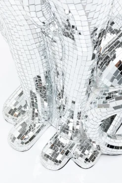 Discount KARE Design Dekoracja stojąca Welcome Panther 57x150 cm srebrna prawa - KARE