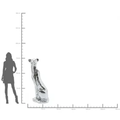 Discount KARE Design Dekoracja stojąca Welcome Panther 57x150 cm srebrna prawa - KARE