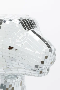 Discount KARE Design Dekoracja stojąca Welcome Panther 57x150 cm srebrna prawa - KARE