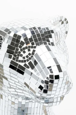 Discount KARE Design Dekoracja stojąca Welcome Panther 57x150 cm srebrna prawa - KARE