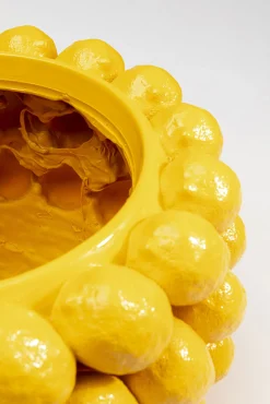 Outlet KARE Design Doniczka dekoracyjna cytryny żółta Ø34x22 cm - KARE