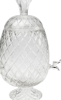 Best KARE Design Dyspenser do napojów szklany transparentny ananas Ø26x50 cm - KARE