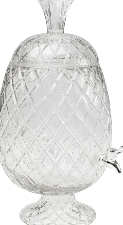 Best KARE Design Dyspenser do napojów szklany transparentny ananas Ø26x50 cm - KARE