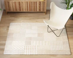 Best KARE Design Dywan do salonu w kolorze kremowym skóra naturalna 170x240 cm - KARE