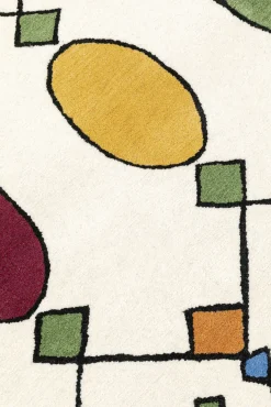 Fashion KARE Design Dywan wzory kolorowe wełna i bawełna 170x240 cm - KARE