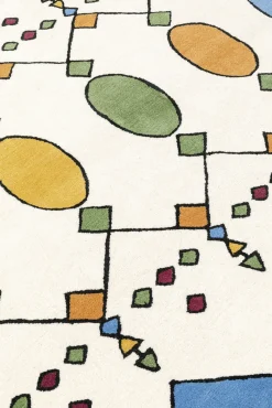 Fashion KARE Design Dywan wzory kolorowe wełna i bawełna 170x240 cm - KARE