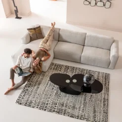 Outlet KARE Design Element modułowy z podłokietnikiem kremowy prawy 215 cm - KARE