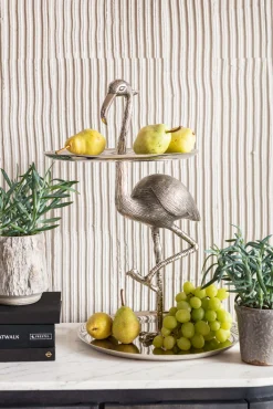 Fashion KARE Design Etażerka Flamingo 43x53 cm srebrna - KARE