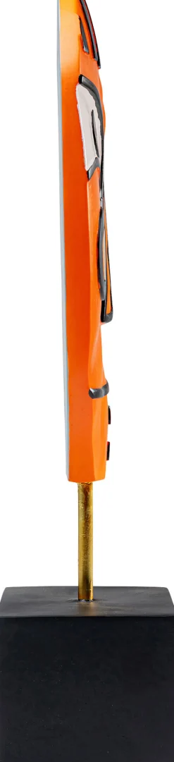 New KARE Design Figurka dekoracyjna Abstract Face 23x50 cm pomarańczowa - KARE