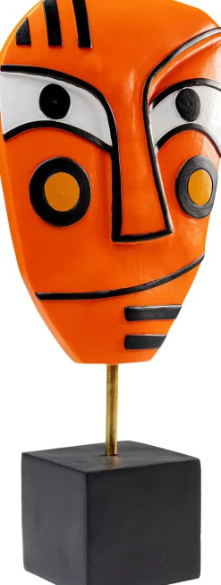 New KARE Design Figurka dekoracyjna Abstract Face 23x50 cm pomarańczowa - KARE