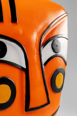New KARE Design Figurka dekoracyjna Abstract Face 23x50 cm pomarańczowa - KARE