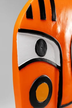 New KARE Design Figurka dekoracyjna Abstract Face 23x50 cm pomarańczowa - KARE