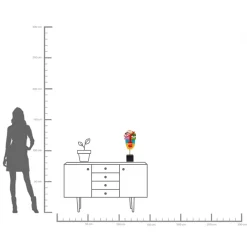 Outlet KARE Design Figurka dekoracyjna Abstract Face 21x52 cm kolorowa - KARE