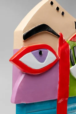 Outlet KARE Design Figurka dekoracyjna Abstract Face 21x52 cm kolorowa - KARE