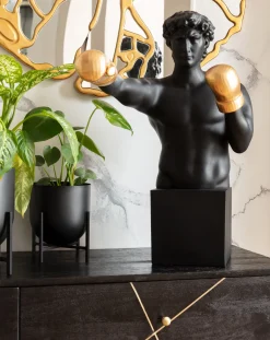 Outlet KARE Design Figurka dekoracyjna Balboa 50x68 cm czarno-złota - KARE