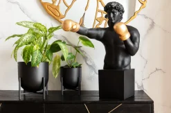 Outlet KARE Design Figurka dekoracyjna Balboa 50x68 cm czarno-złota - KARE