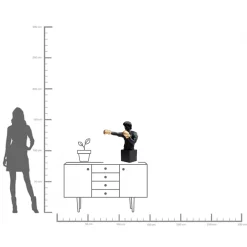 Outlet KARE Design Figurka dekoracyjna Balboa 50x68 cm czarno-złota - KARE