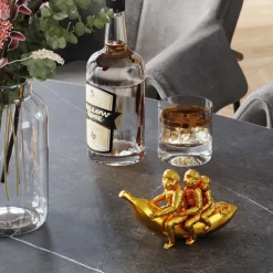 Discount KARE Design Figurka dekoracyjna Banana Ride 20x12 cm złota - KARE