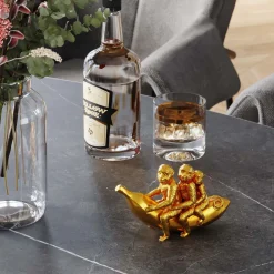 Discount KARE Design Figurka dekoracyjna Banana Ride 20x12 cm złota - KARE