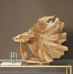 Sale KARE Design Figurka dekoracyjna Betta 34x37 cm złota - KARE