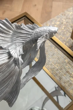 Online KARE Design Figurka dekoracyjna Betta 34x37 cm srebrna - KARE