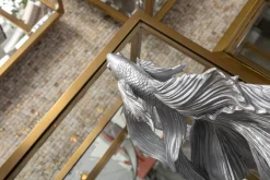 Online KARE Design Figurka dekoracyjna Betta 34x37 cm srebrna - KARE