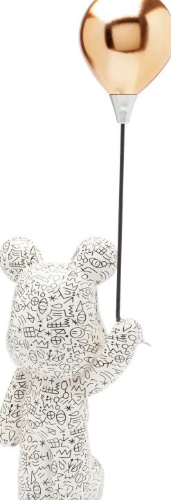 Discount KARE Design Figurka dekoracyjna biało-czarna miś z balonem 60 cm - KARE