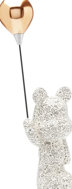 Discount KARE Design Figurka dekoracyjna biało-czarna miś z balonem 60 cm - KARE